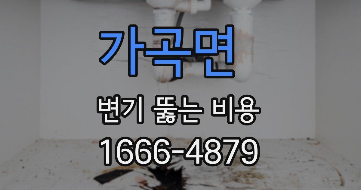 가곡면 변기 뚫는 비용