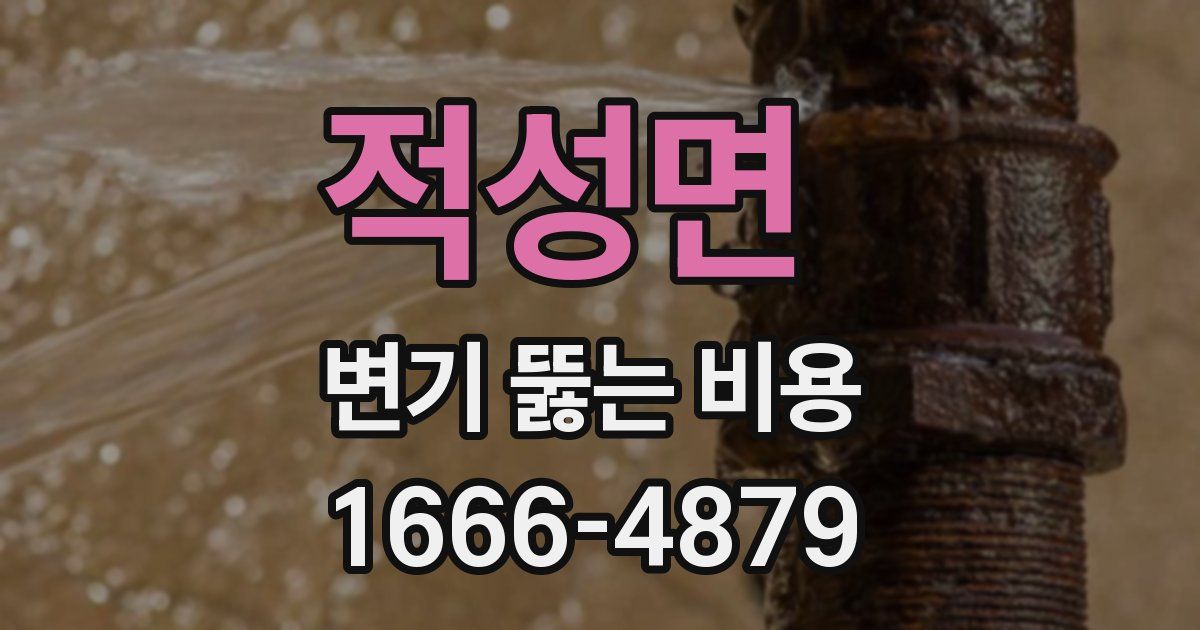 적성면 변기 뚫는 비용