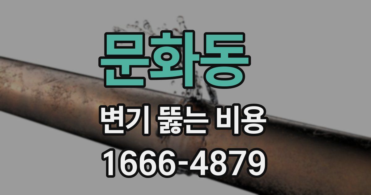 문화동 변기 뚫는 비용