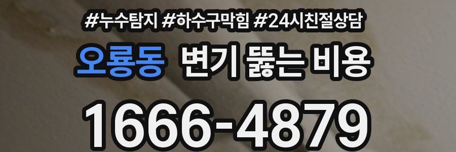 오룡동 변기 뚫는 비용