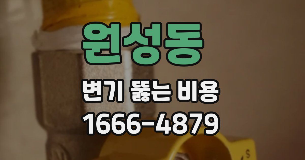 원성동 변기 뚫는 비용