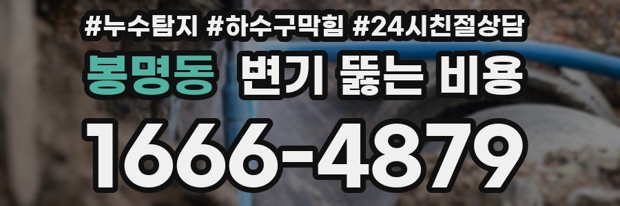 봉명동 변기 뚫는 비용