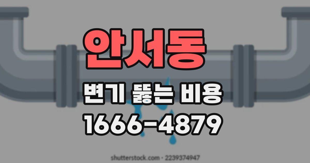 안서동 변기 뚫는 비용
