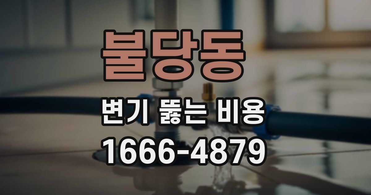 불당동 변기 뚫는 비용