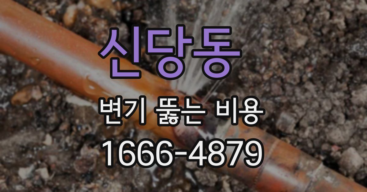 신당동 변기 뚫는 비용