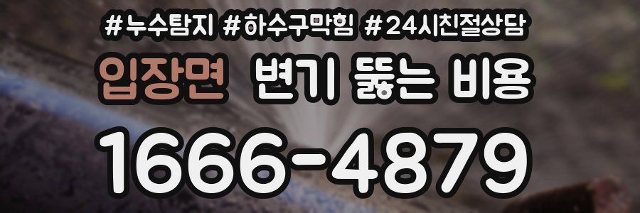 입장면 변기 뚫는 비용