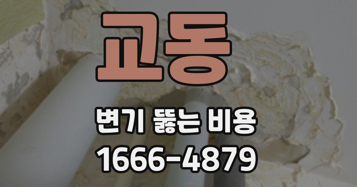 교동 변기 뚫는 비용