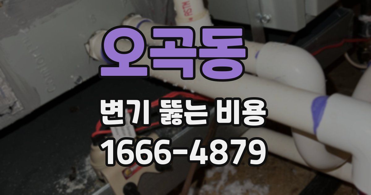 오곡동 변기 뚫는 비용