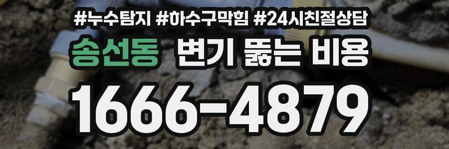 송선동 변기 뚫는 비용