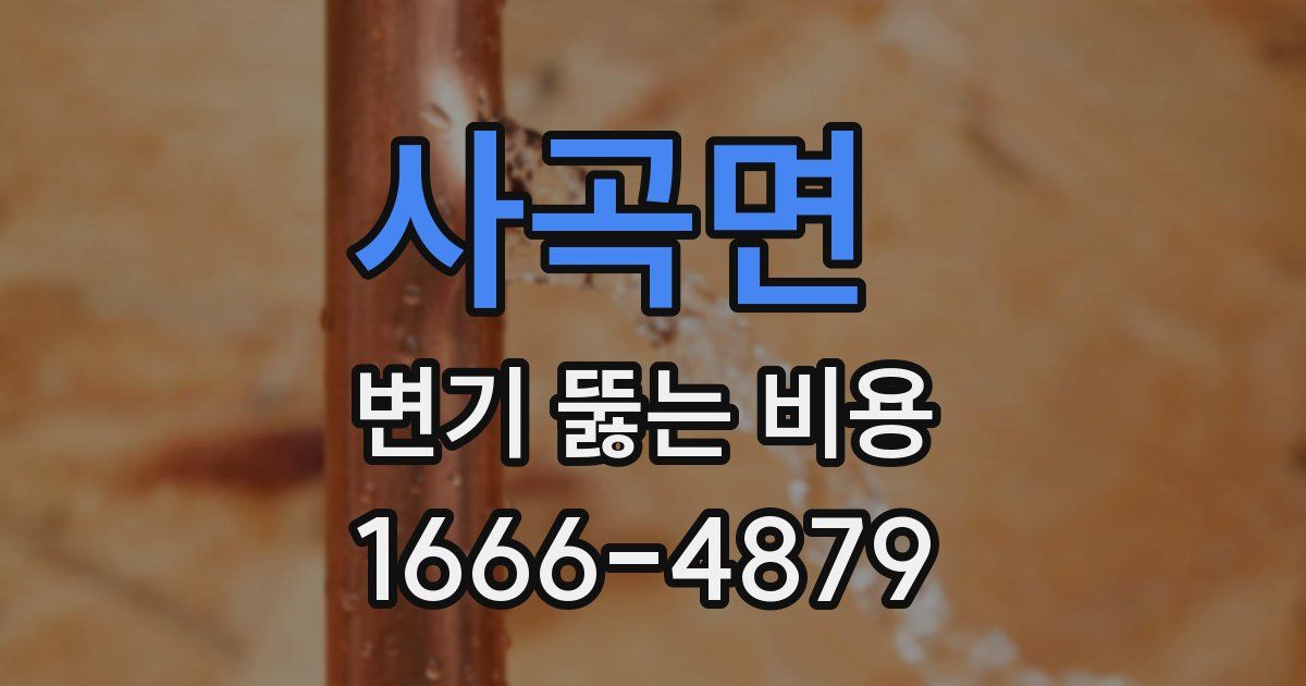 사곡면 변기 뚫는 비용