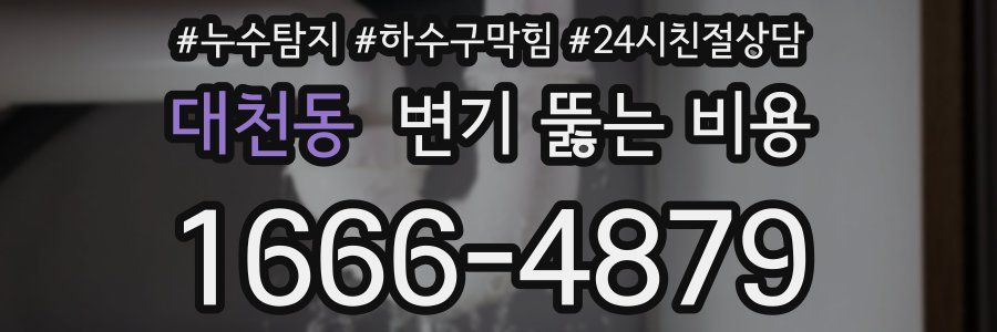 대천동 변기 뚫는 비용