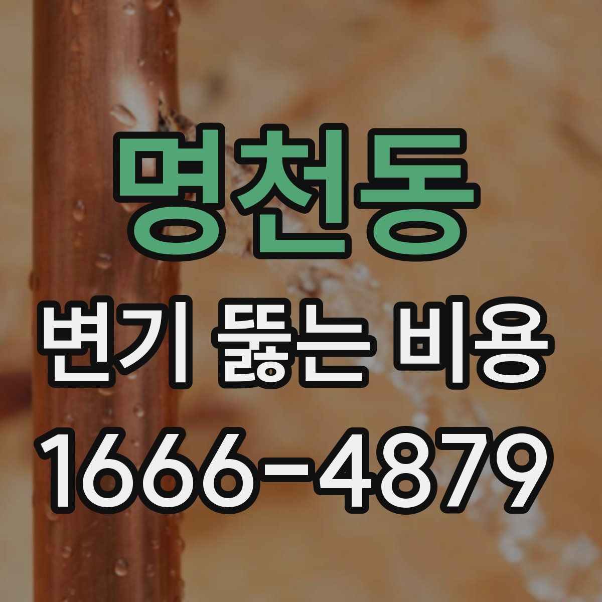 명천동 변기 뚫는 비용