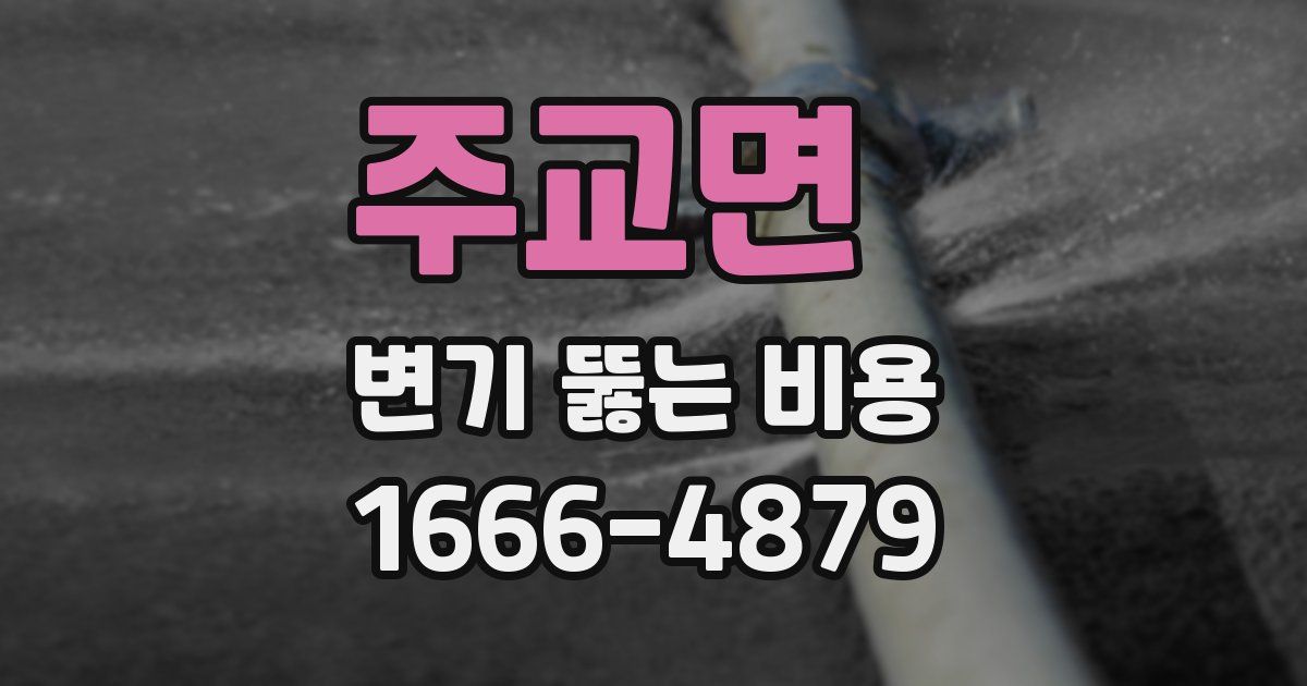 주교면 변기 뚫는 비용