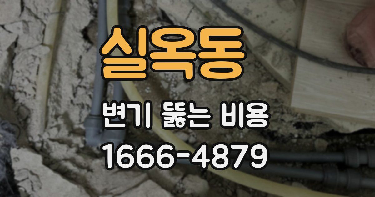 실옥동 변기 뚫는 비용