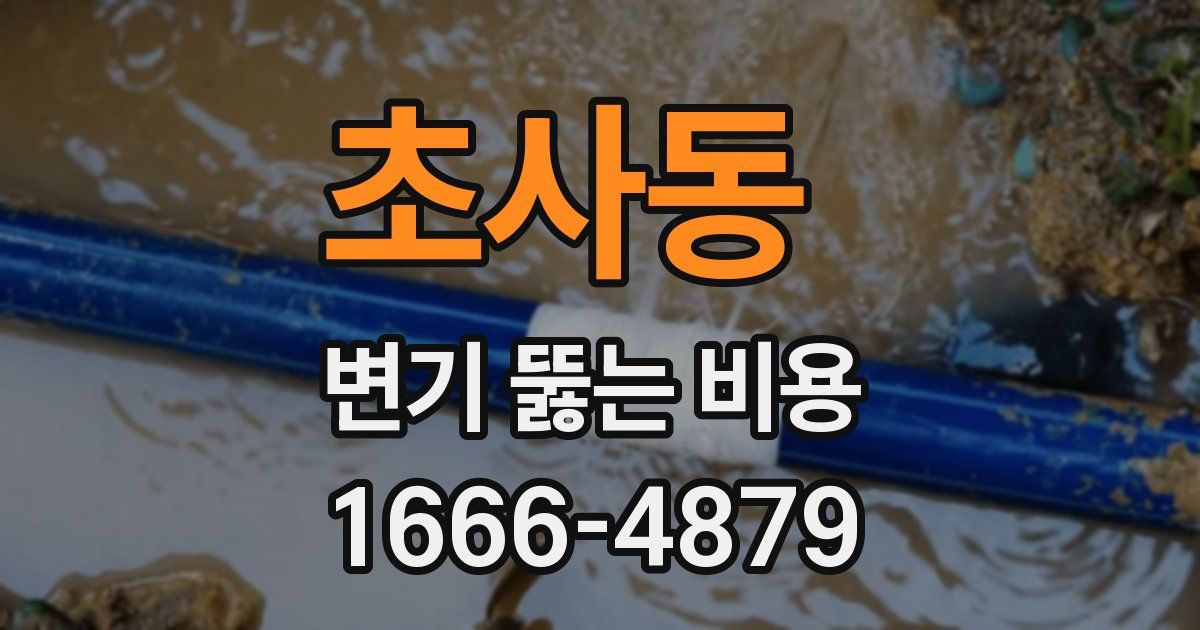 초사동 변기 뚫는 비용