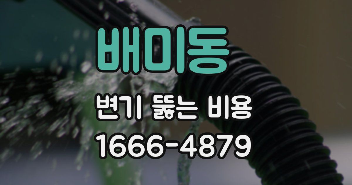 배미동 변기 뚫는 비용