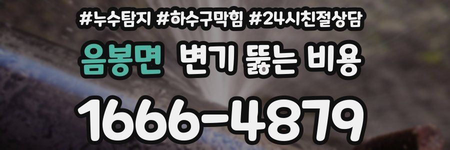 음봉면 변기 뚫는 비용