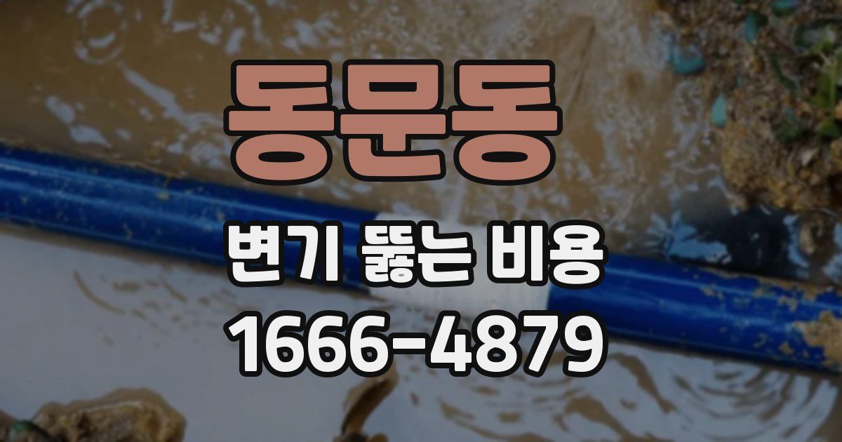 동문동 변기 뚫는 비용
