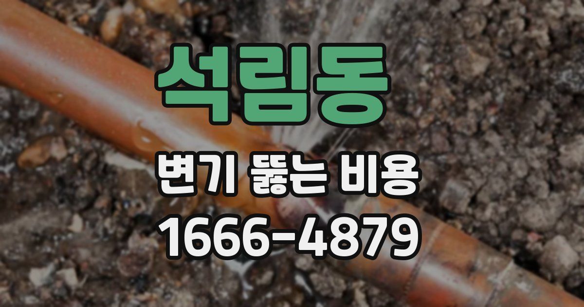 석림동 변기 뚫는 비용