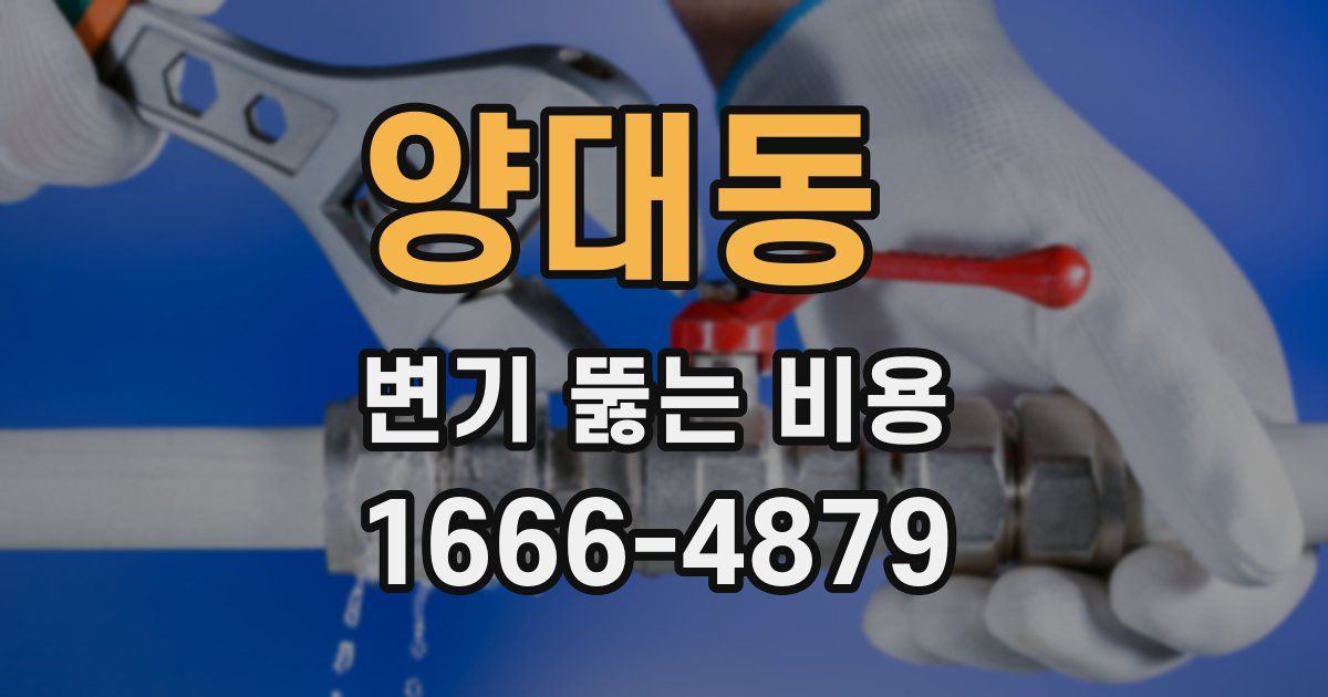 양대동 변기 뚫는 비용