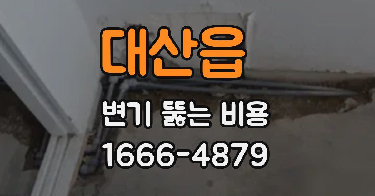 대산읍 변기 뚫는 비용