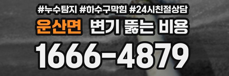 운산면 변기 뚫는 비용