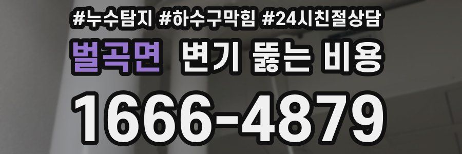벌곡면 변기 뚫는 비용