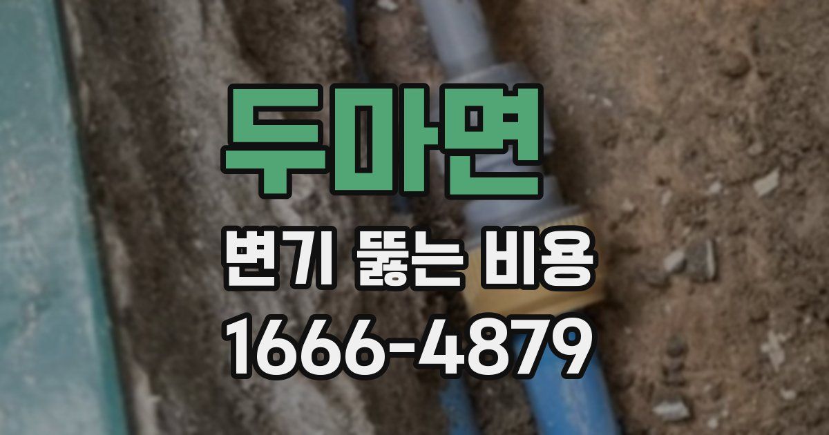 두마면 변기 뚫는 비용