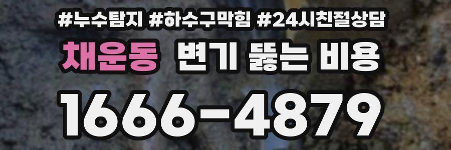 채운동 변기 뚫는 비용