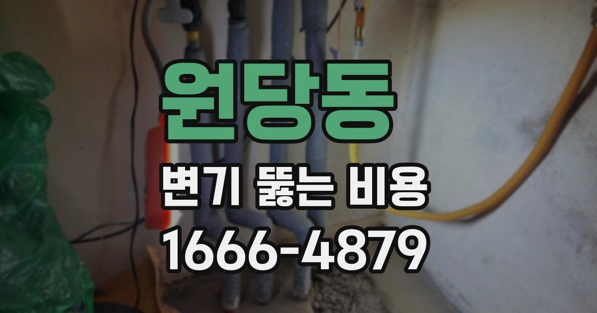 원당동 변기 뚫는 비용