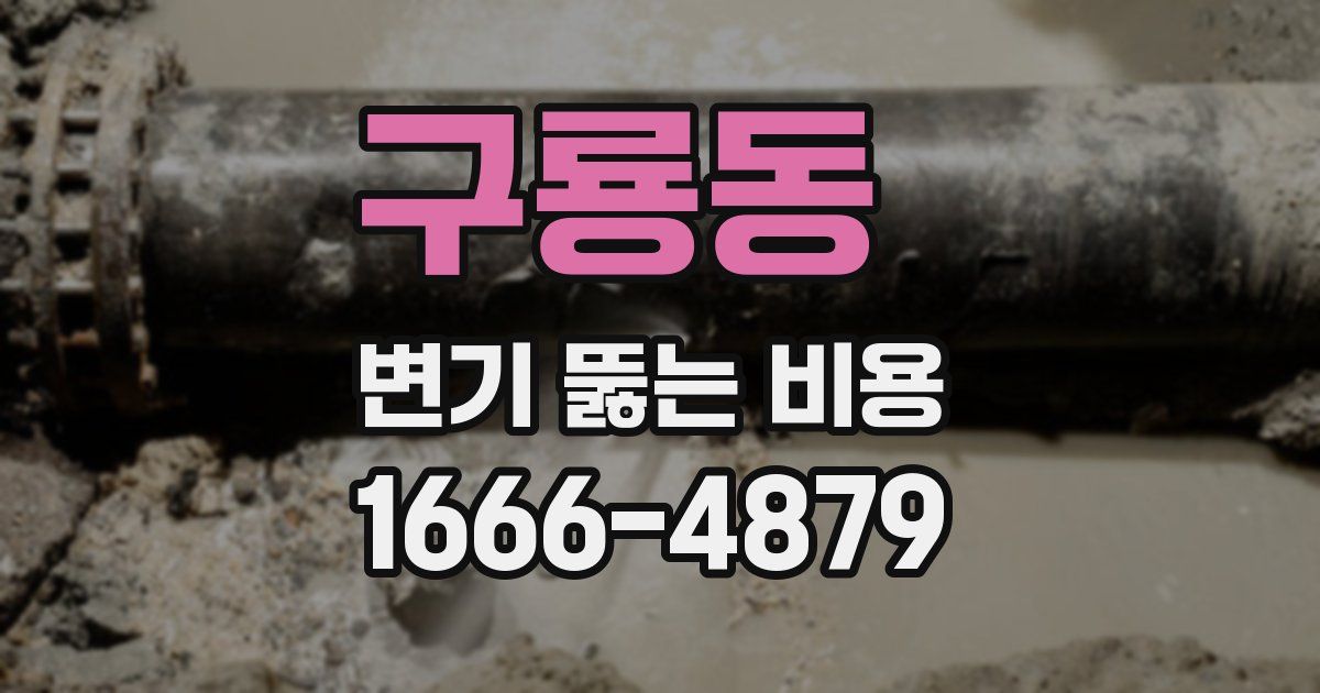 구룡동 변기 뚫는 비용