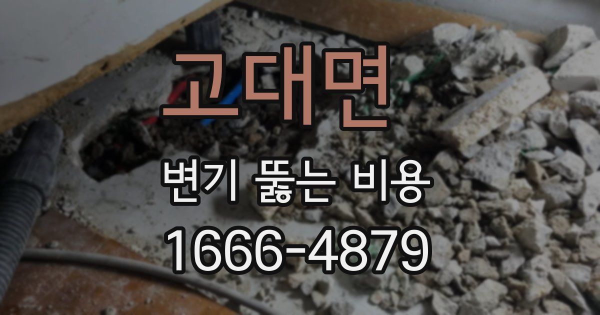 고대면 변기 뚫는 비용