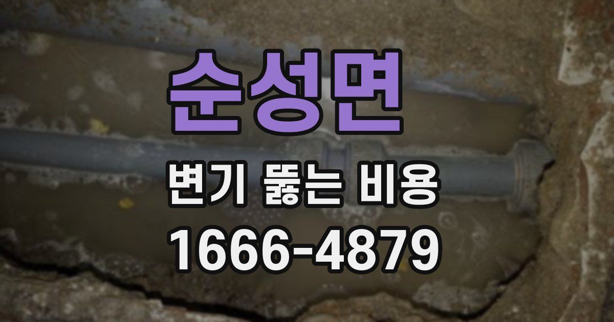 순성면 변기 뚫는 비용