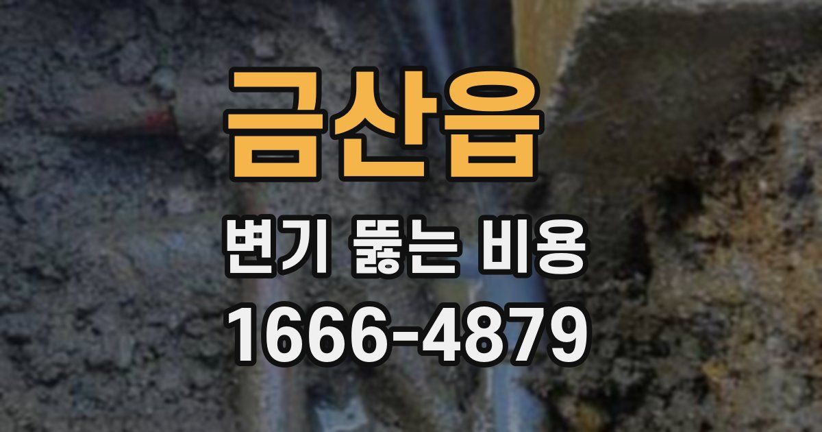 금산읍 변기 뚫는 비용
