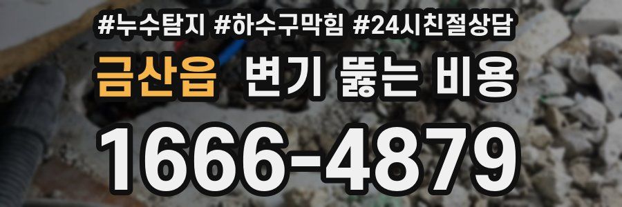 금산읍 변기 뚫는 비용