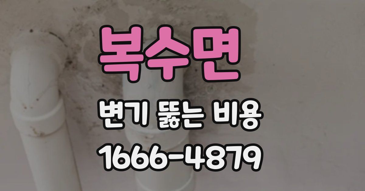 복수면 변기 뚫는 비용