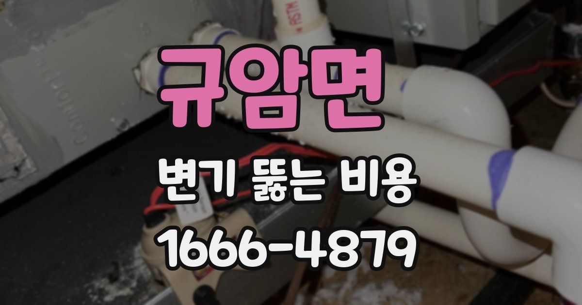 규암면 변기 뚫는 비용