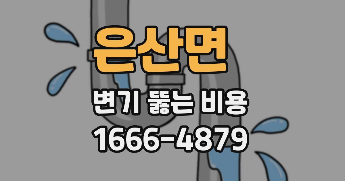 은산면 변기 뚫는 비용