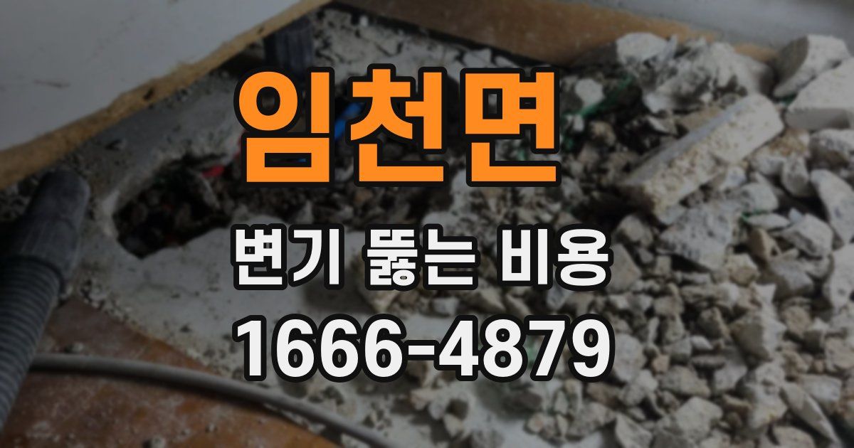 임천면 변기 뚫는 비용