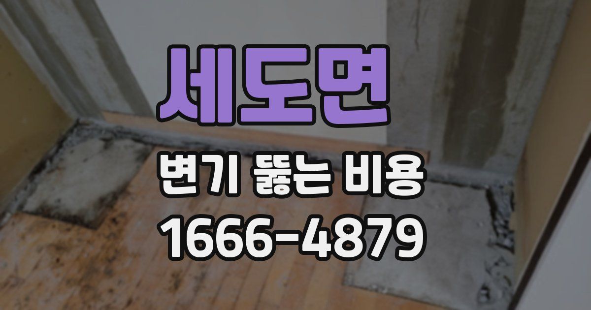 세도면 변기 뚫는 비용