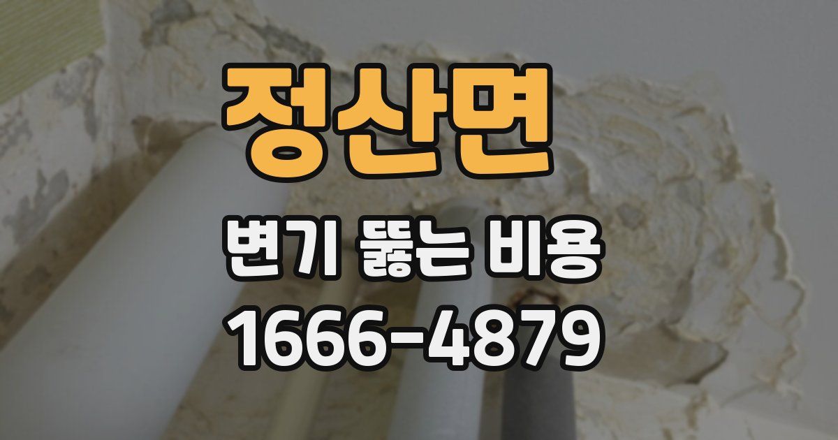정산면 변기 뚫는 비용
