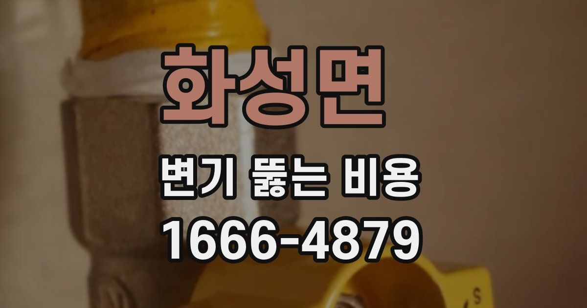 화성면 변기 뚫는 비용