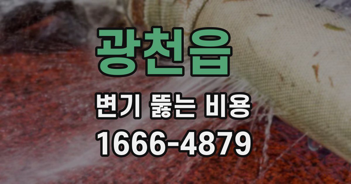 광천읍 변기 뚫는 비용