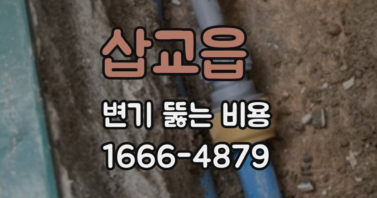 삽교읍 변기 뚫는 비용
