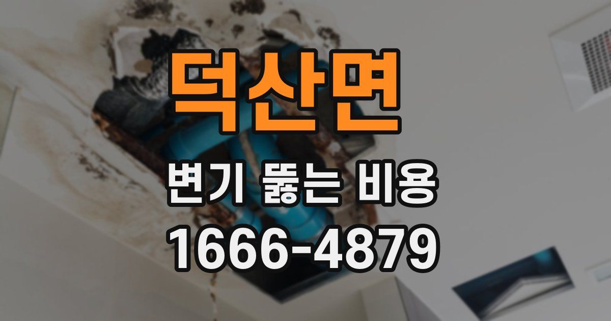 덕산면 변기 뚫는 비용