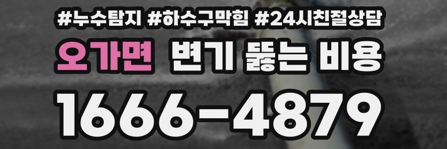 오가면 변기 뚫는 비용
