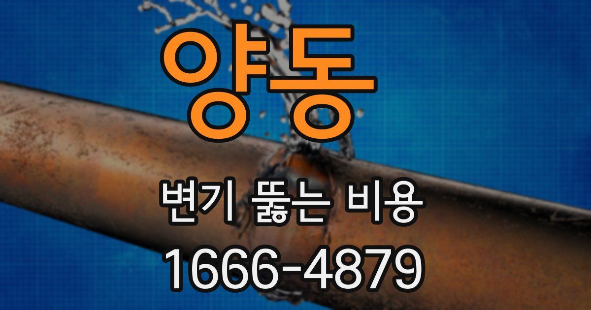 양동 변기 뚫는 비용