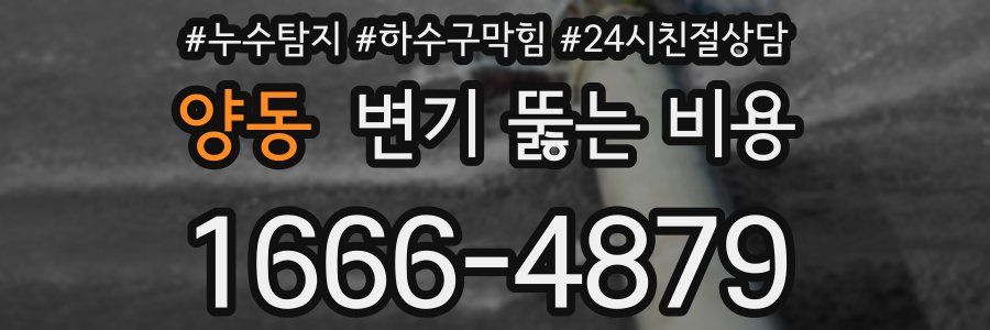 양동 변기 뚫는 비용