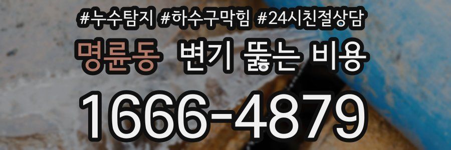 명륜동 변기 뚫는 비용