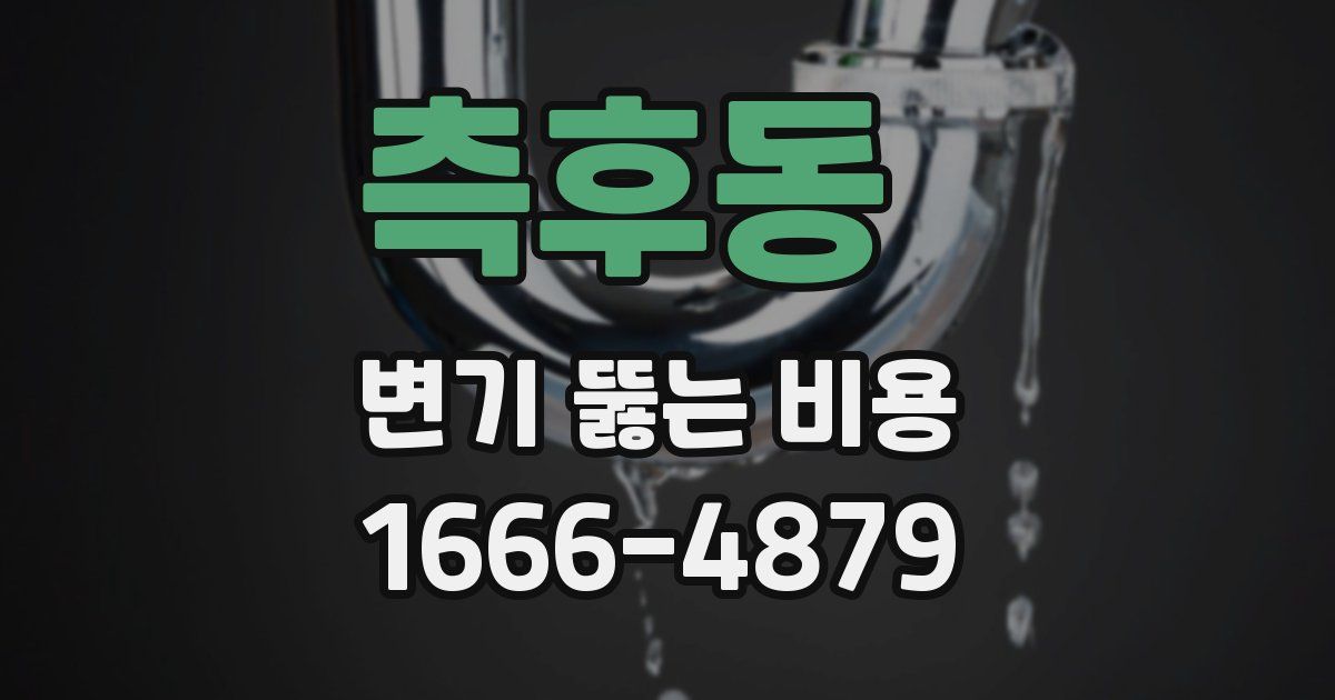측후동 변기 뚫는 비용
